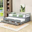 Lit plateforme simple en bois avec lit gigogne et 3 tiroirs-106915466