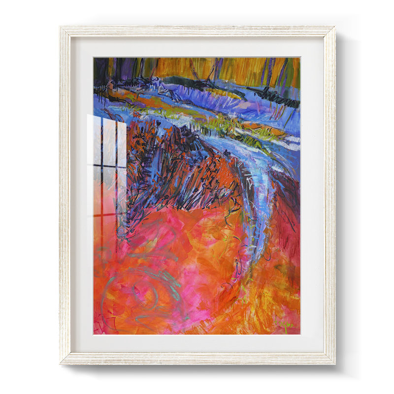 Vibrant Flow I - impression encadrée, H 28,5 po x l 20,5 po, Blanc