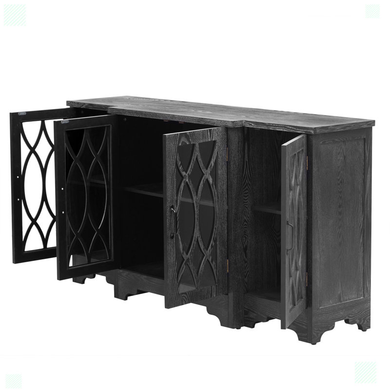 Buffet décoratif Lourene, Noir