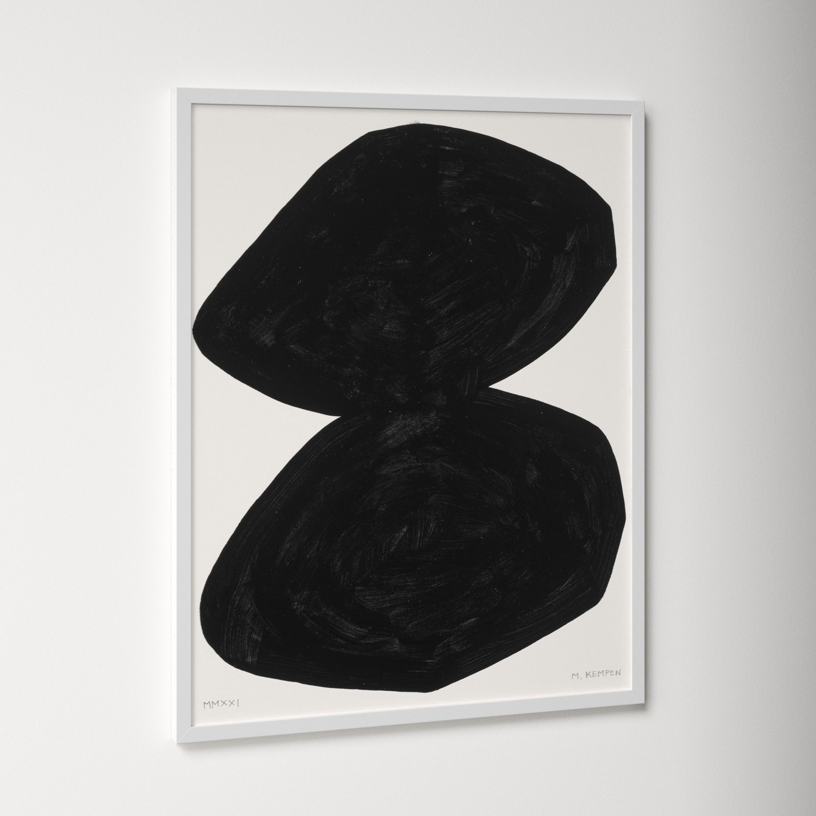 Module On White 2 by Michael Kempen, White, 38" H x 30" W x 1.25" D