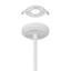 Lustre blanc en plâtre 6 lumières 23 pouces avec abat-jour en verre opale Levacy