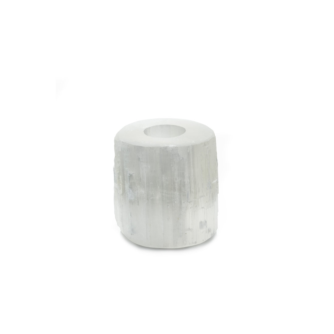 Genuine Selenite Small Crystal Tealight Holder Gracie Oaks 