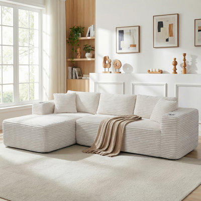 102.3" Cloud-Like Modular Sectional Sofa