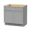 Armoire de salle de bain autoportante 33 po avec 2 portes Colton, sans comptoir, prête à assembler, gris Colton-95216811