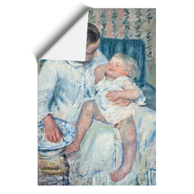 Childs Bath Time by Mary Cassatt - 1 Piece Painting, 42cm H x 30cm W x 0.1cm D