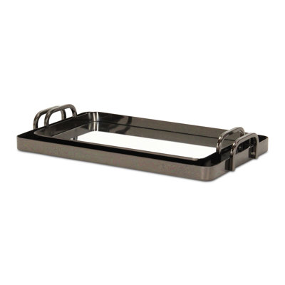 Ensemble de 2 plateaux à miroir en métal Nuvelle