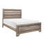 Grand lit avec finition naturelle et lit d'appoint de style contemporain foncé-1260367886
