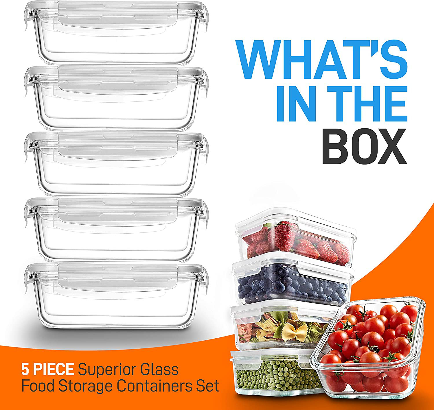 Superior Borosilicate Glass Meal Prep Food Storage Containers (3
