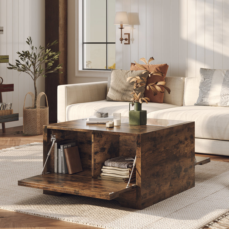 Brandenburg Single Coffee Table, Brown Wood