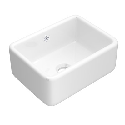 Lancaster 24" Single Bowl Farmhouse Apron Front Fireclay Kitchen Sink