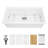 Quartz Kitchen Sink - 33" X 19" X 9.65" White Granite Composite Workstation Undermount Kitchen Sink-126326104