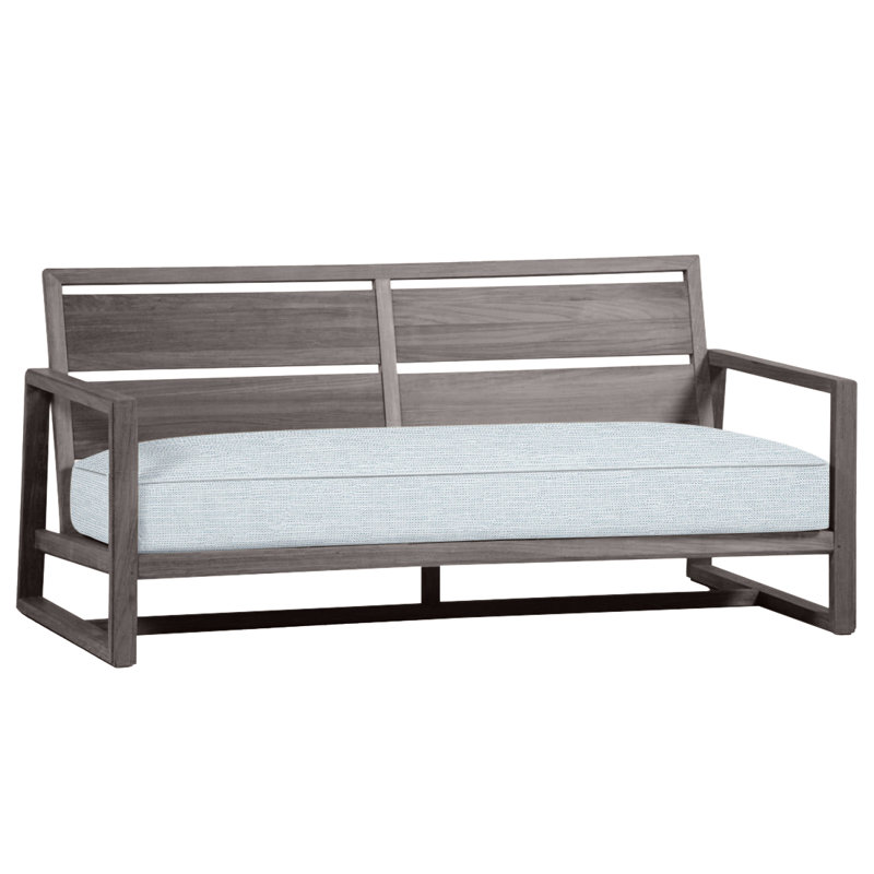 Avondale Teak Loveseat - Oyster, Oyster Teak, Welt, Paper Sky