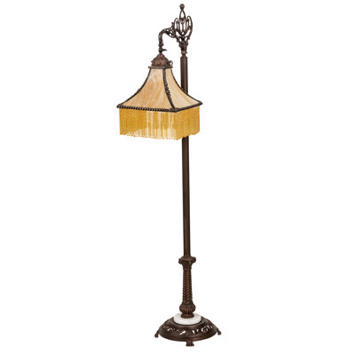 Meyda Tiffany & Stained Glass 59'' Mahogany Bronze Task Floor Lamp
