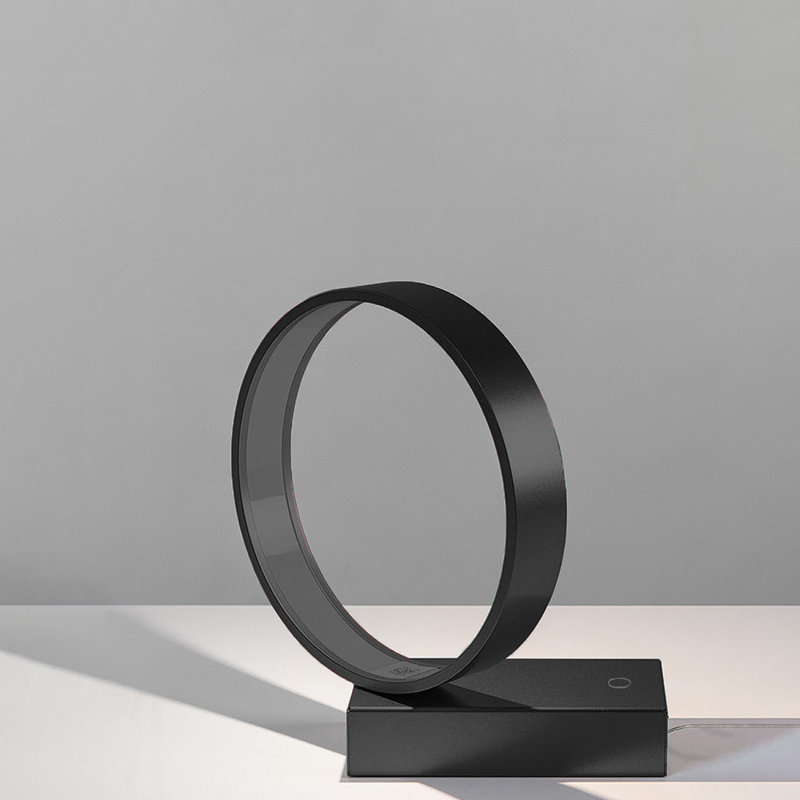 Black Modern LED Ring Table Lamp
