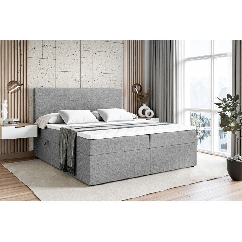 Ariarna Bed, 160cm W x 200cm L, Grey