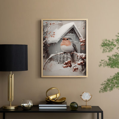Art des Fêtes de Noël - série 2 - CCIV, reproduction encadrée - bois massif