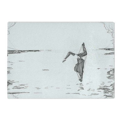 Glass Gymnastics On The Beach in Abstract Chopping Board