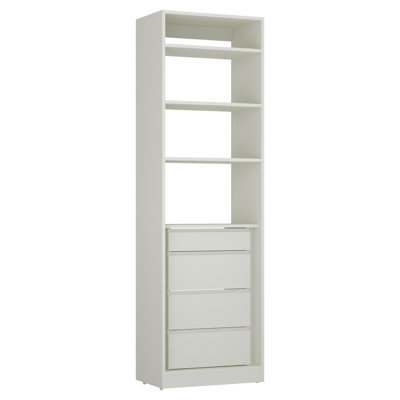 Module For Closet System With Drawer And Shelf Set – 84"24"24" - White