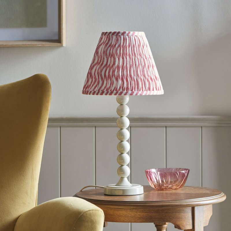 Higgledy 51.5 Table Lamp, Gloss almond white, Coral pink