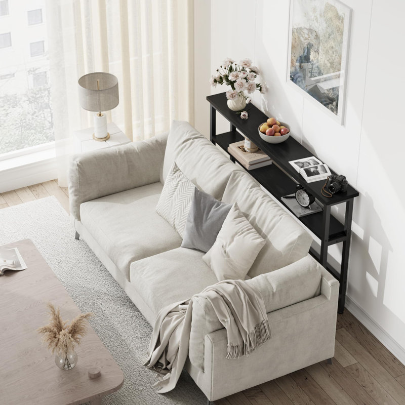 Shalice 39.4'' Console Table, Black, 31.1" H x 39.4" W x 5.9" D