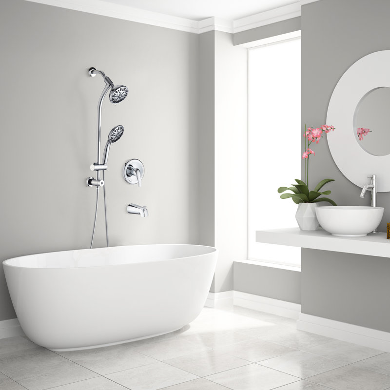 Système de douche complet à aiguilleur, Chrome