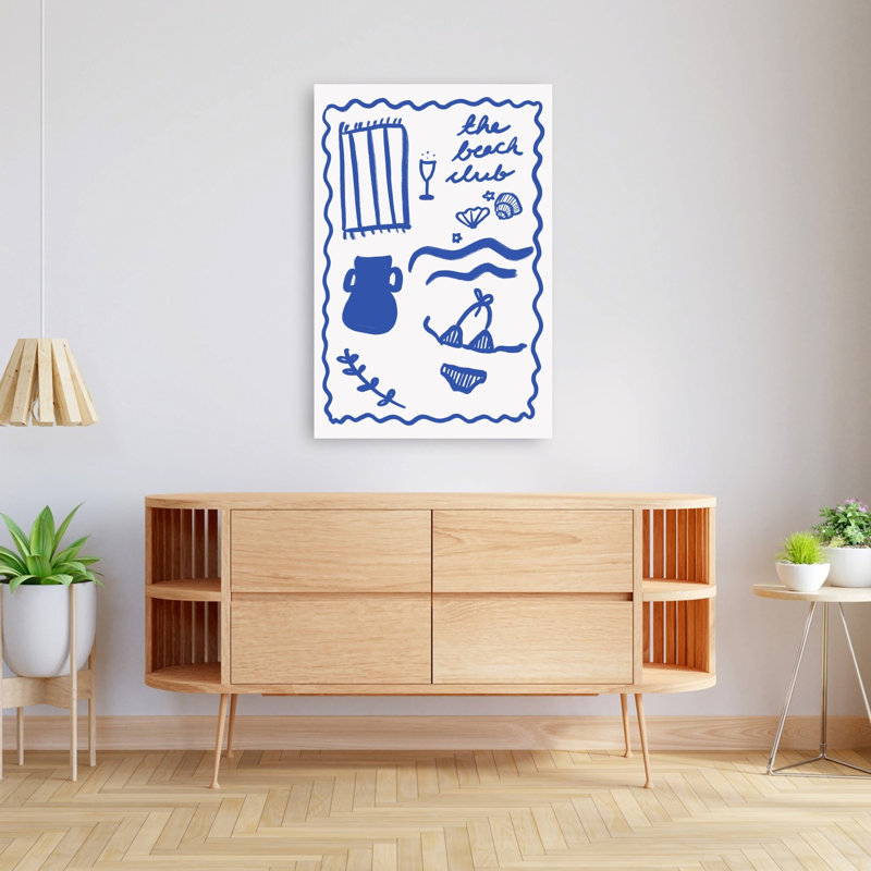 Seaside Vibes Coastal Wall Art Print by Athene Fritsch - Wrapped Canvas Print, 121.92cm H x 81.28cm W
