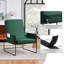 Fauteuil de coiffeuse moderne avec accoudoirs et coussin amovible, fauteuil d'appoint élégant et confortable pour le salon