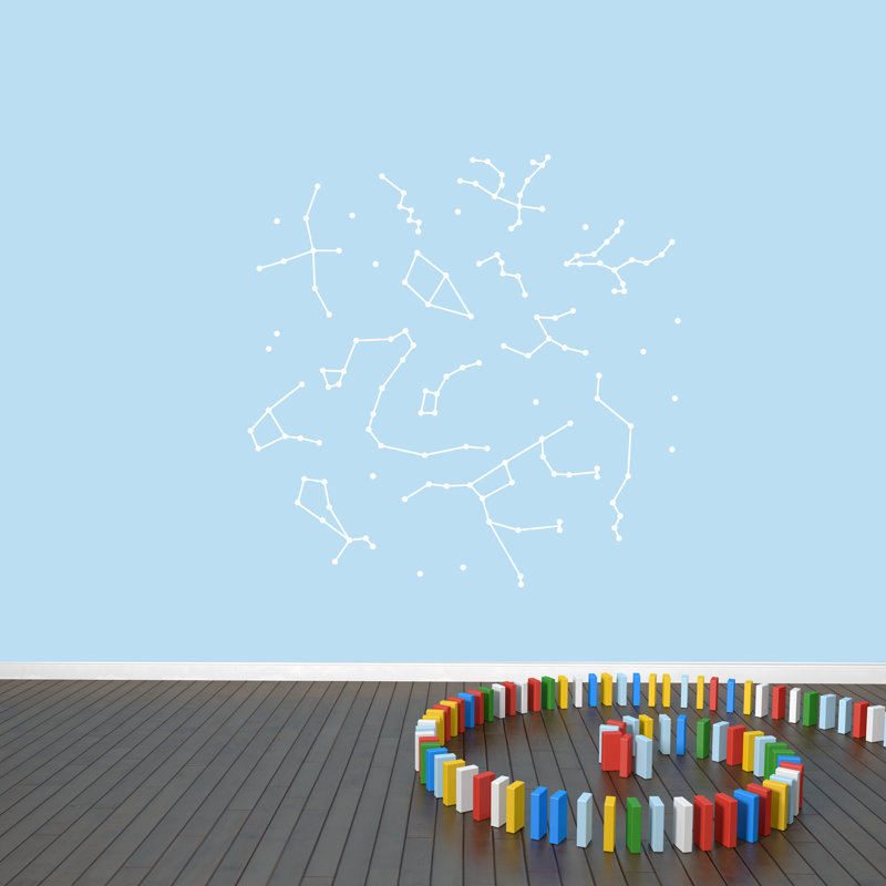 Adhésif décoratif constellations Covarrubias, Blanc