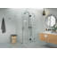 Halo 43 in. x 36 in. x 78 in. 90-degree Fully Frameless Glass Hinged Shower Enclosure-2079503996