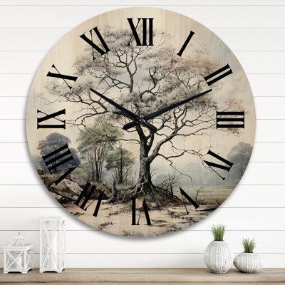 Horloge murale en bois massif Parina