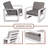Makensi 5 - Person Patio Dining Set Table, with Cushions Included-386075800
