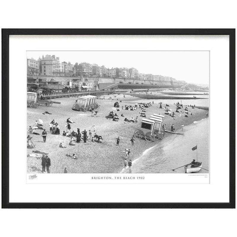Brighton, The Beach 1902 by Francis Frith - Single Picture Frame Print, 40cm H x 50cm W x 2.3cm D