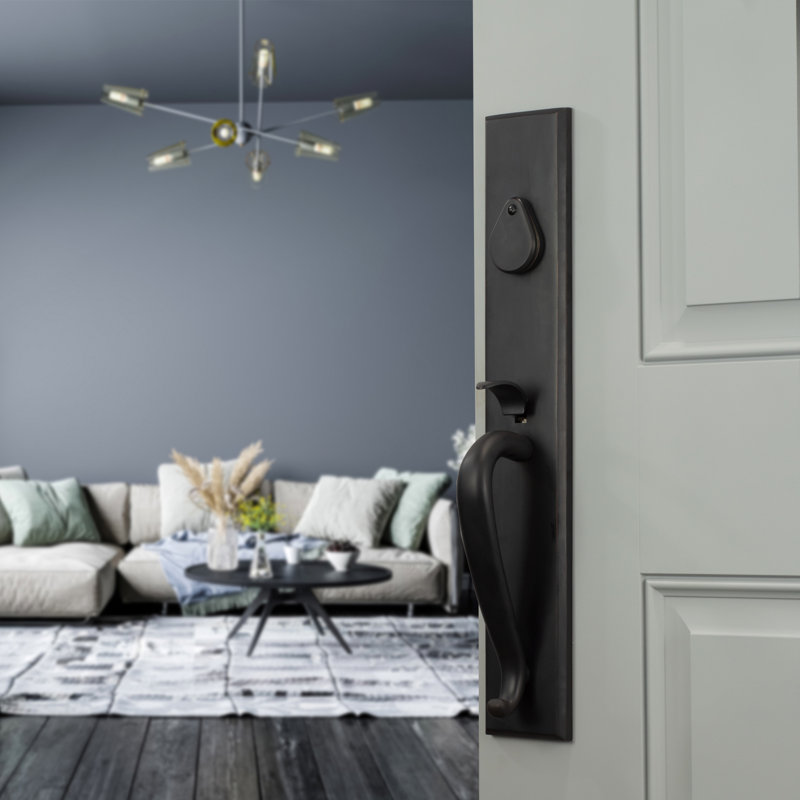 Handle With Knob And Deadbolt, Oil Rubbed Bronze