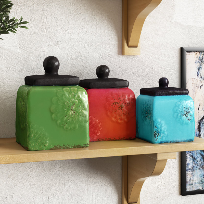 Ensemble 3 pièces de pots de rangement de cuisine