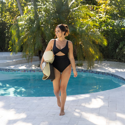 Big Joe Lux Bali Sling Pool Float, Cape Stripe, UV Protected, No Inflation Needed