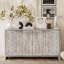 Buffet d'appoint 4 portes Accent Bois naturel lavé, style artistique, rangement de salon polyvalent-1650510161