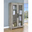 Armoire haute Myerson Grey Driftwood à 2 portes en bois d'ingénierie