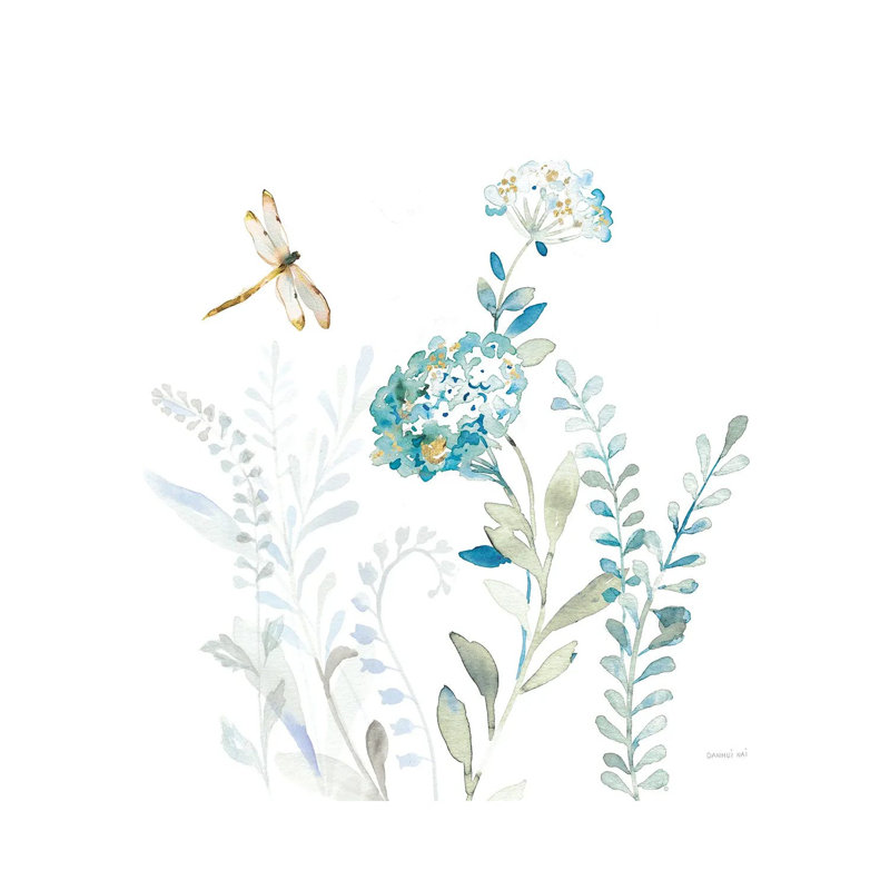 Blues Of Summer VII by Danhui Nai - Wrapped Canvas Painting, 45.72 cm H x 45.72 cm W x 1.91 cm D