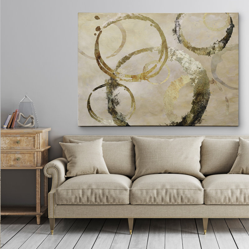 Golden Rings - Impression sur toile, H 16 po x l 20 po x P 1,5 po, Toile tendue