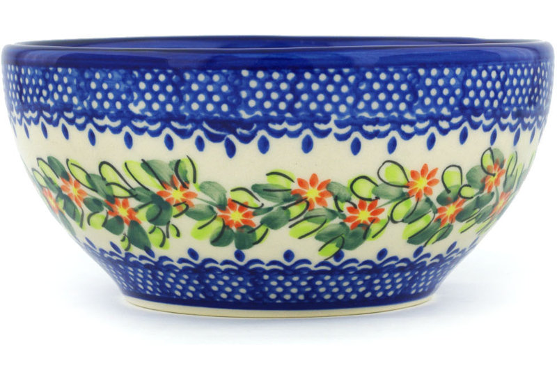Elegant Garland Stoneware Rice Bowl