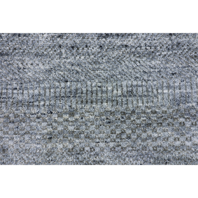 DAMADMARTGYBK Hand Knotted Area Rug in Gray, Rectangle 6' x 9'
