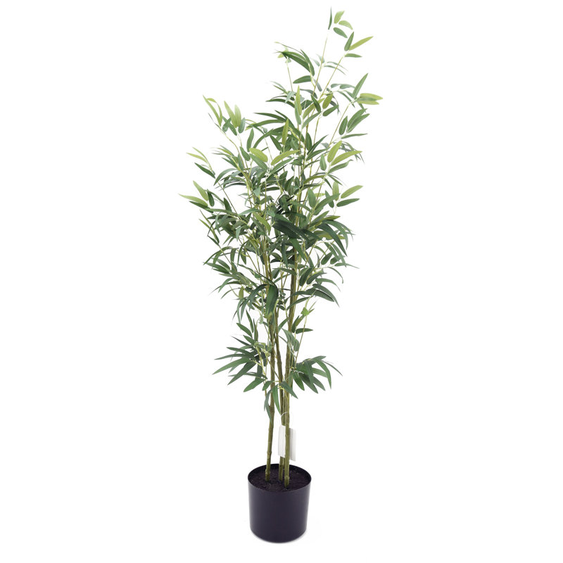 Faux Bamboo Plant in Pot, 88cm H x 12cm W x 12cm D