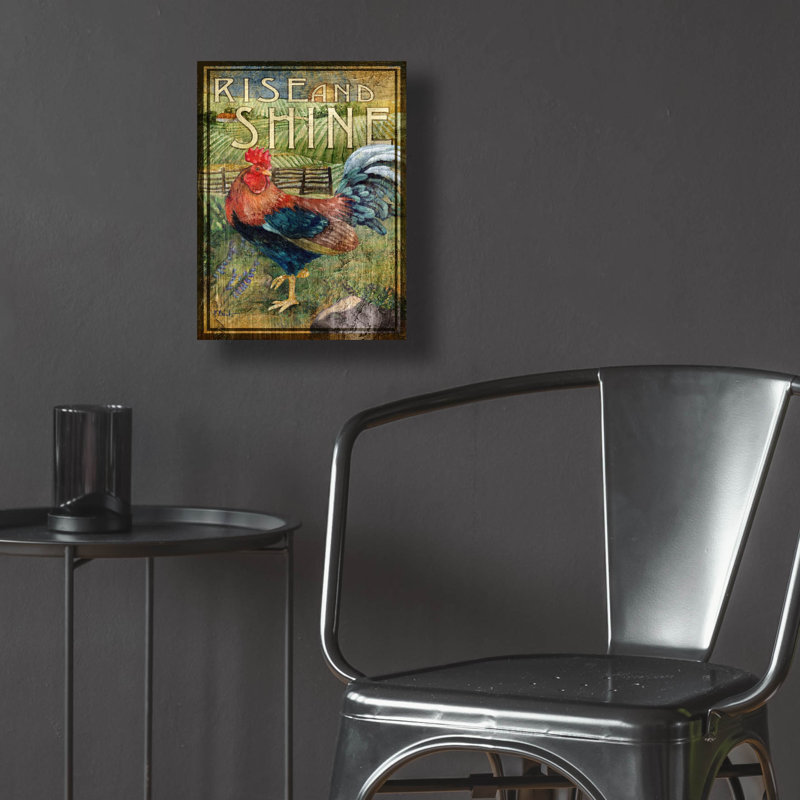 «Rooster Signs II» par Paul Brent, H 16 po x l 12 po x P 0,13 po