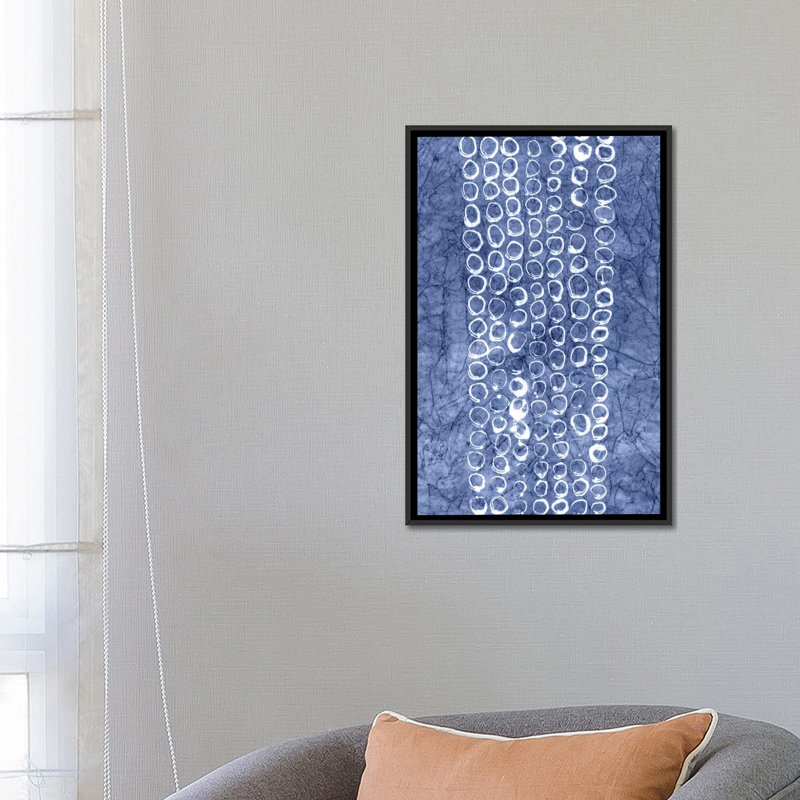 « primitive patterns i », impression sur toile, Toile avec cadre noir, Pas de tapis, H 48 po x l 32 po x P 1,5 po