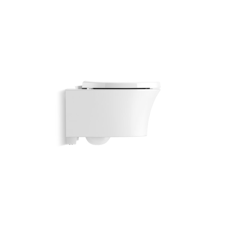 Veil Wall-Hung Compact Elongated Toilet, Dual-Flush