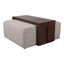 Repose-pieds de luxe avec repose-pieds rectangulaire en tissu de luxe avec table d'appoint en bois pour le salon - sièges d'appoint modernes pour la salle à manger, le vestibule ou le salon