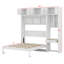 Lit escamotable mural avec bureau, armoire supérieure et tablettes de rangement, lit pliable peu encombrant-473577629-473577628