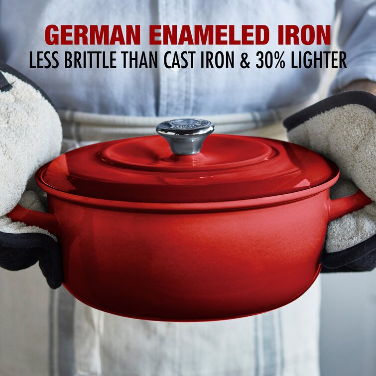 Merten and Storck German Enameled Iron, Round Dutch Oven Pot with Lid &  Reviews