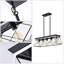 Lustre suspendu industriel noir et blanc de 32 po à 5 lumières, cage moderne en métal, luminaire suspendu réglable pour la salle à manger, la cuisine et le salon (sans ampoules)