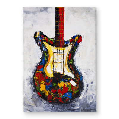 Colorful Guitar Musical Modern Indoor Outdoor Door Mat - Decor
